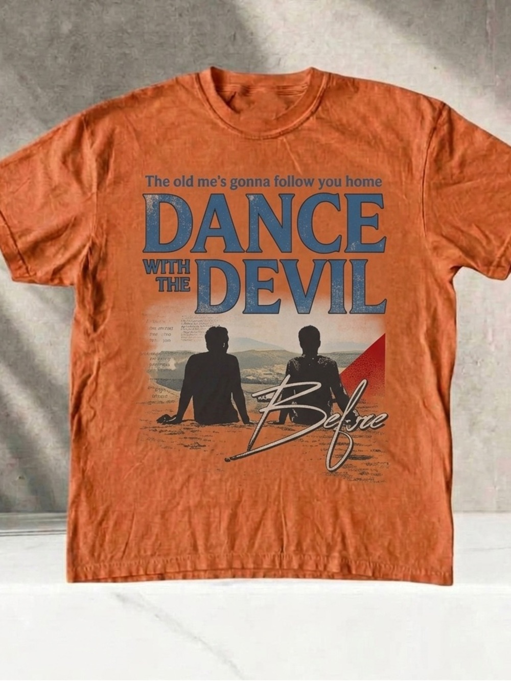 Dance With The Devil Before Graphic Tee - Orange Unisex